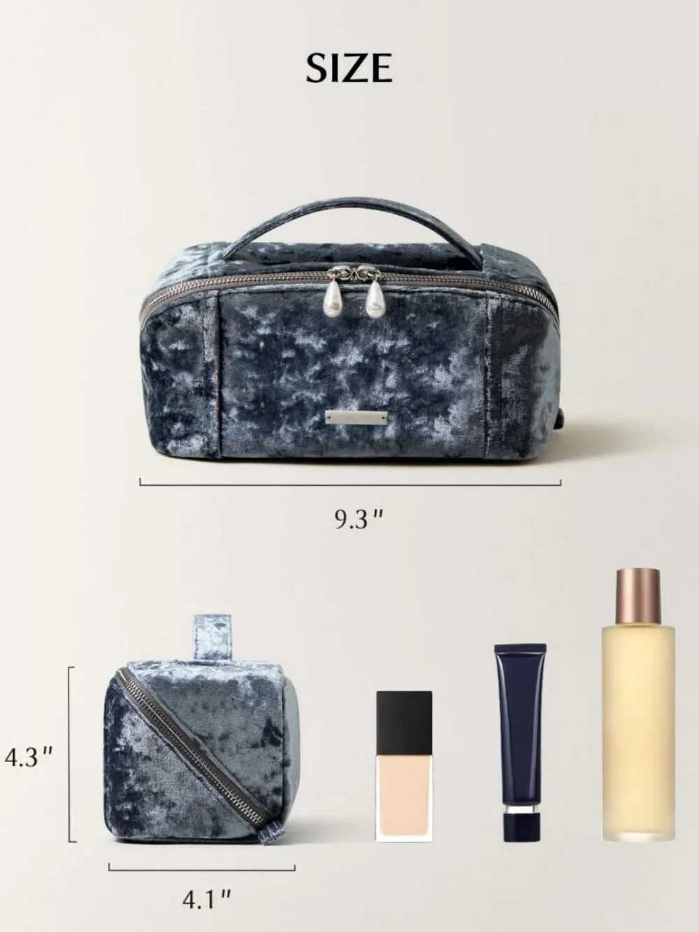 Large Capacity Waterproof Makeup Bag - Portable Toiletry Organizer for Travel